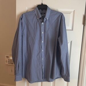 Izod Men's Blue Checkered Shirt Gingham